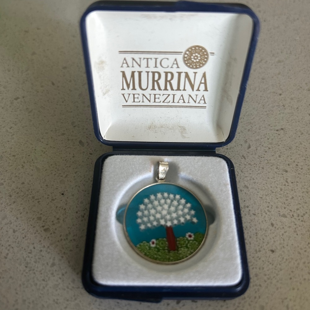 Antica Murrina Venezia Millefiori tree of life pendant silver